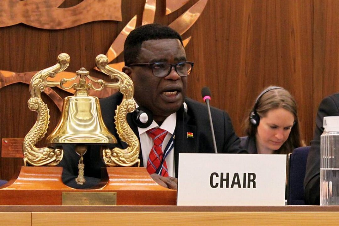 DR MBIAH STEPS DOWN AS CHAIR OF THE IMO LEGAL COMMITTEE