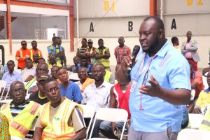 Haulage truck drivers and owners receive sensitisation on road safety and traffic regulations in Takoradi